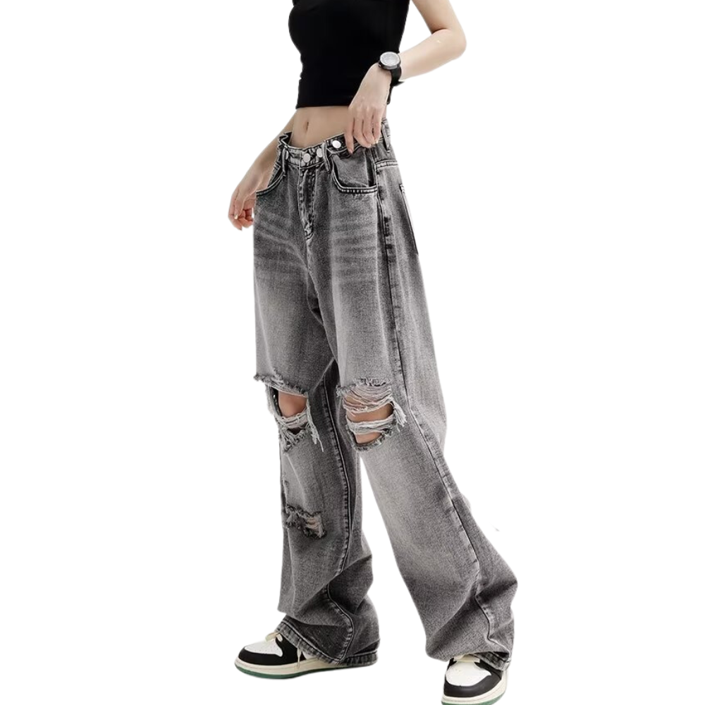 American Street Ripped Straight Jeans