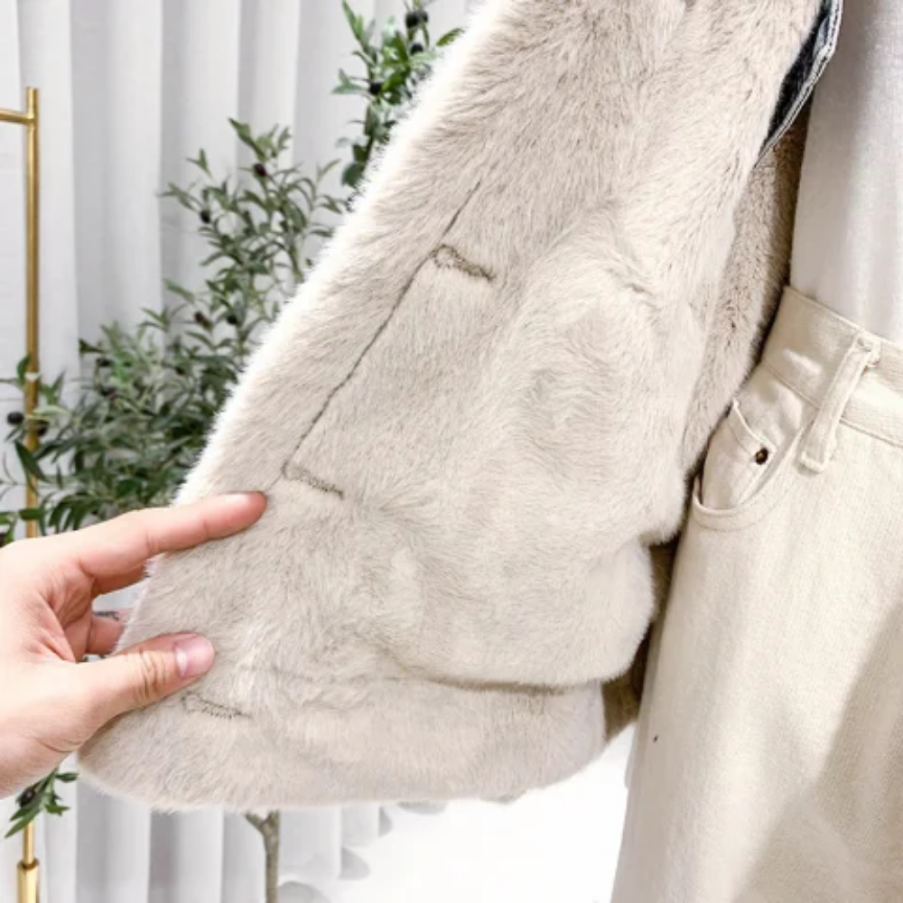 Women''s American Two-Wear Plush Denim Coat