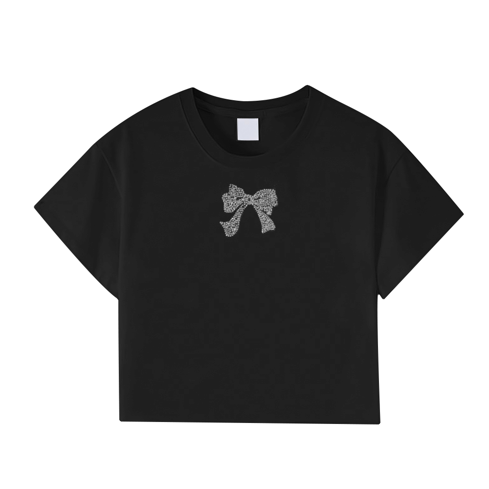 Women's Solid Color Bow T-Shirt
