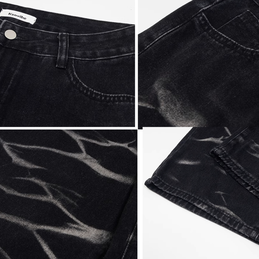 DF |Dyed Ripple Straight Jeans