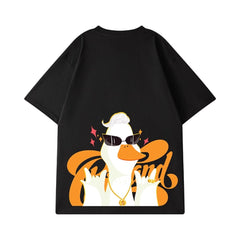 Street Philanthropist Cartoon Trend Brand Short Sleeve Men's Trend T-Shirt Details
