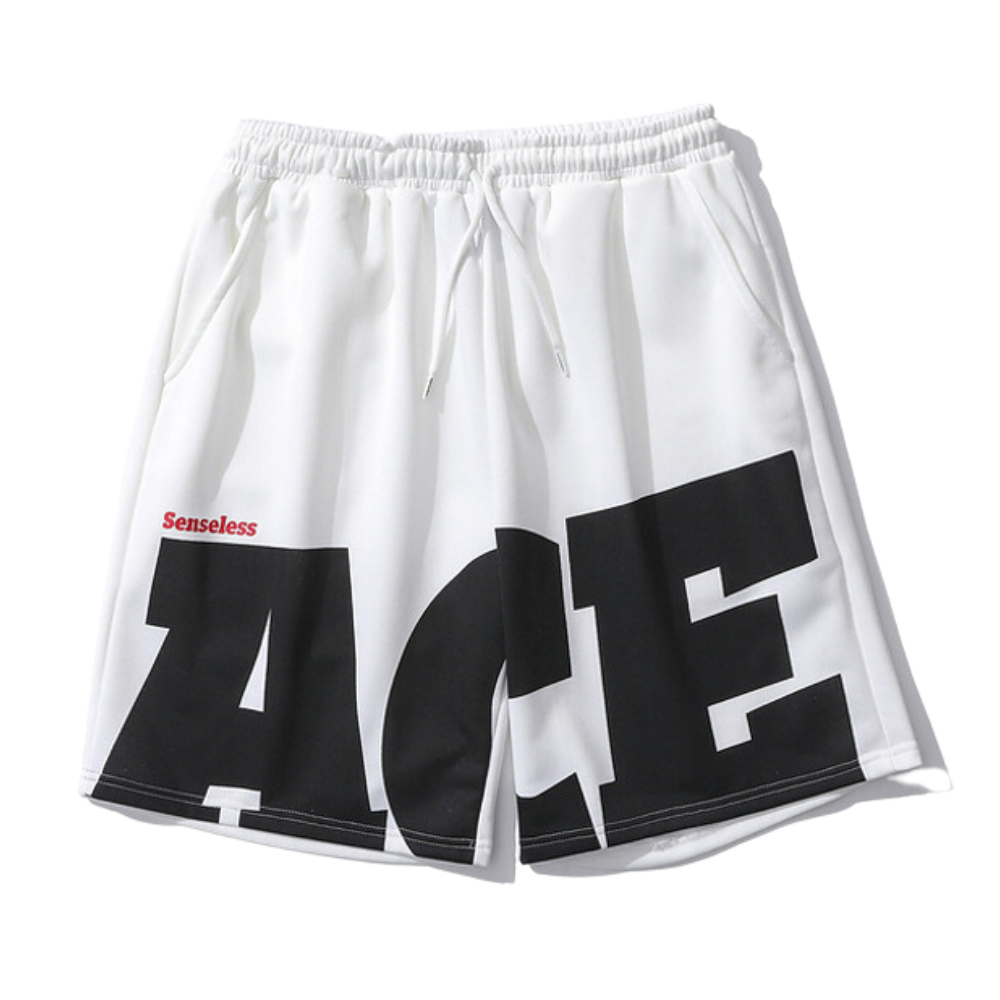 Hip Hop Letter Print Track Shorts