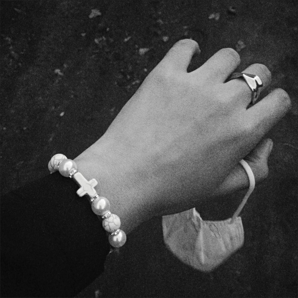 Street Cross Pearl Bracelet