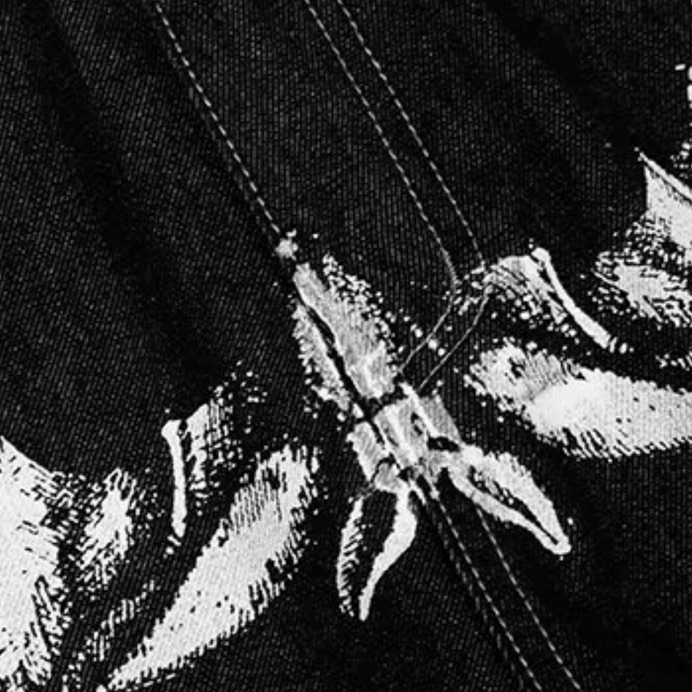 DF| Bat Mask Man Print Jeans