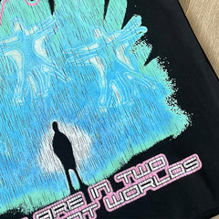 Evokyn Two Different Worlds Retro Vaporwave T-Shirt Details