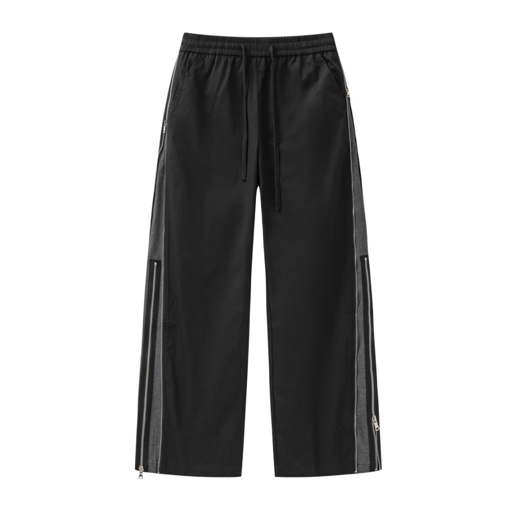 High Street Double Zip Loose Sweatpants