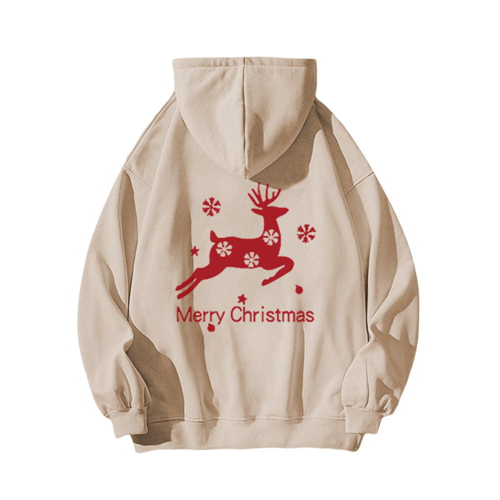 Casual Snowflake Elk Hoodie