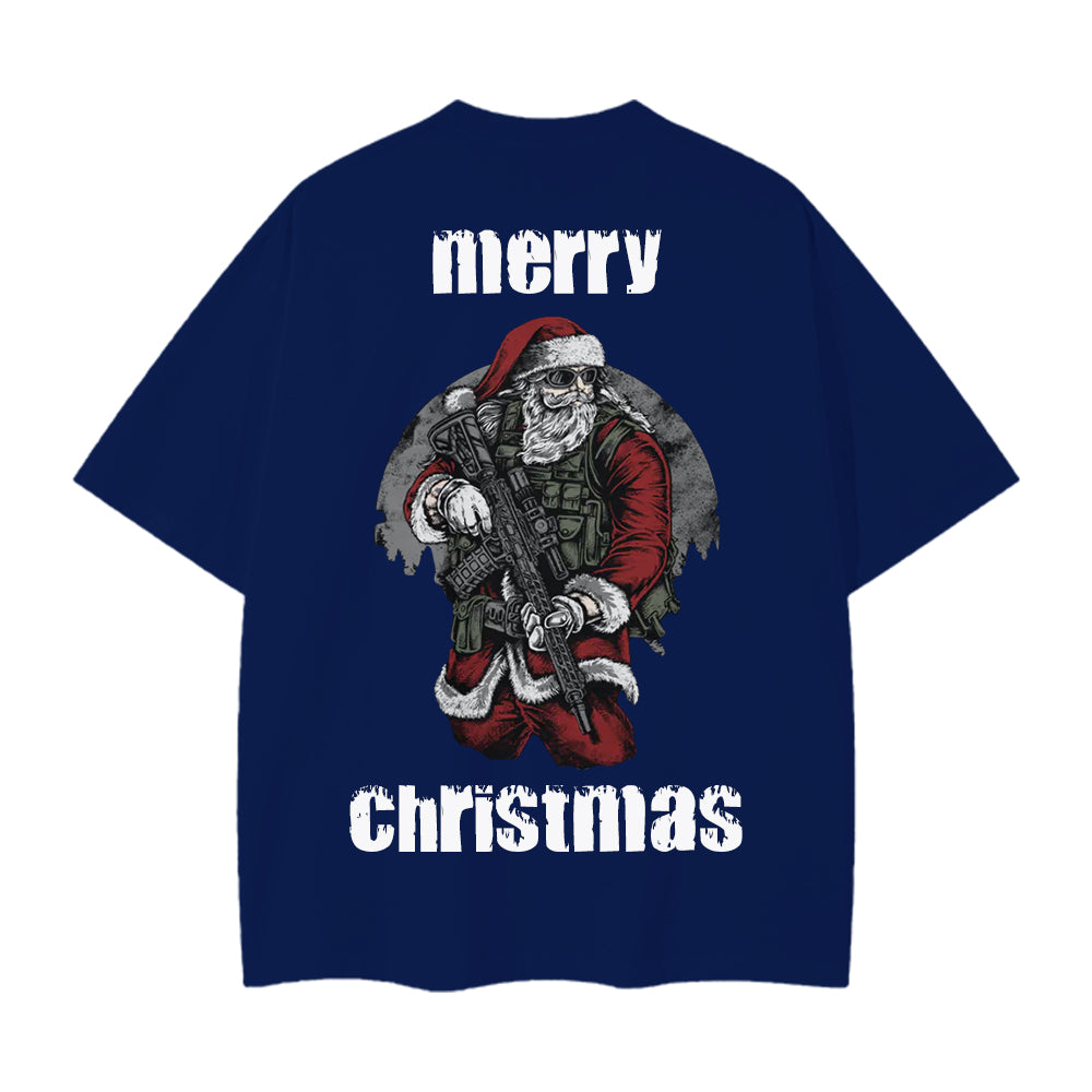 Retro Fighting Santa T-Shirt