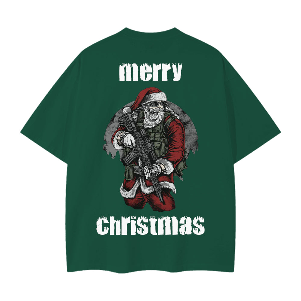 Retro Fighting Santa T-Shirt