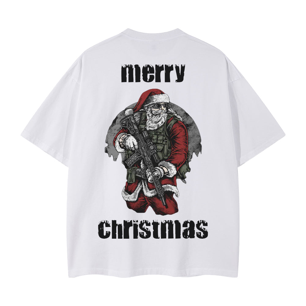 Retro Fighting Santa T-Shirt