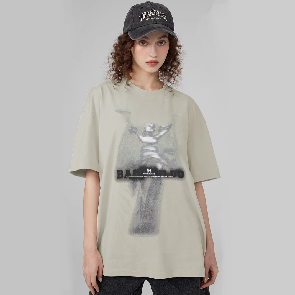 Retro Goddess Sculpture Print T-Shirt
