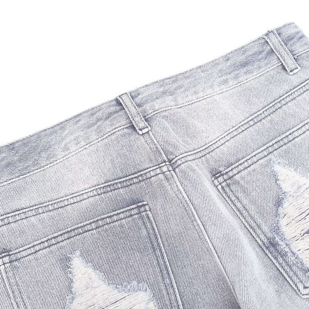 PM | Street Side Ripped Straight Jeans