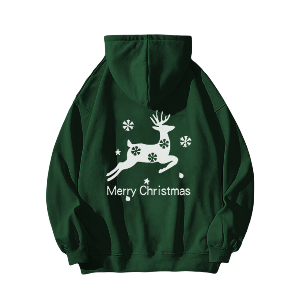 Casual Snowflake Elk Hoodie