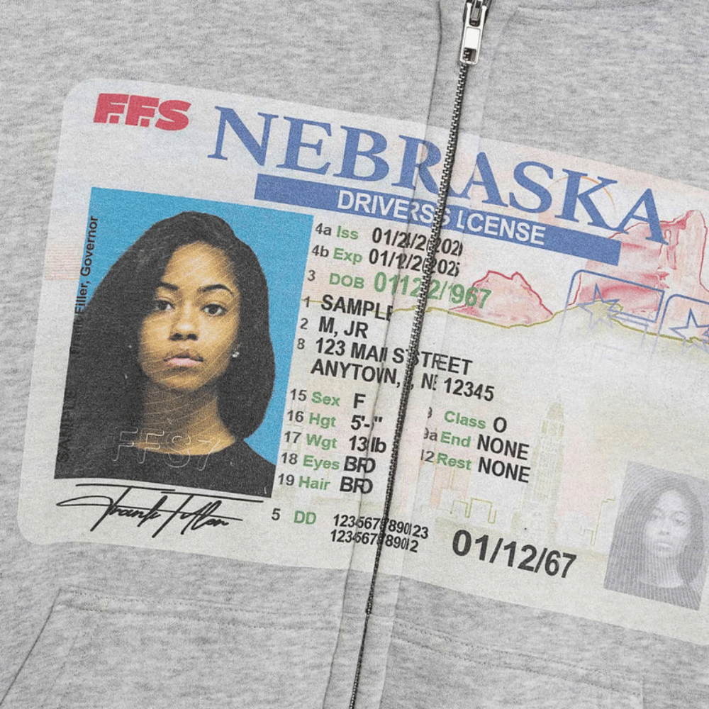 Evokyn Nebraska ID Graphic Zip Hoodie