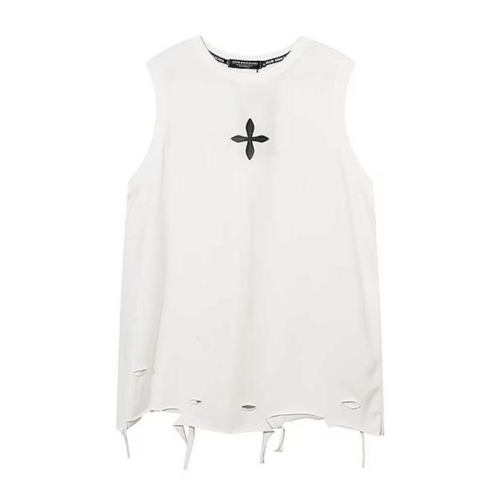 Urban Solid Ripped Tank Top