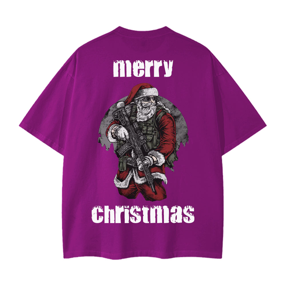 Retro Fighting Santa T-Shirt
