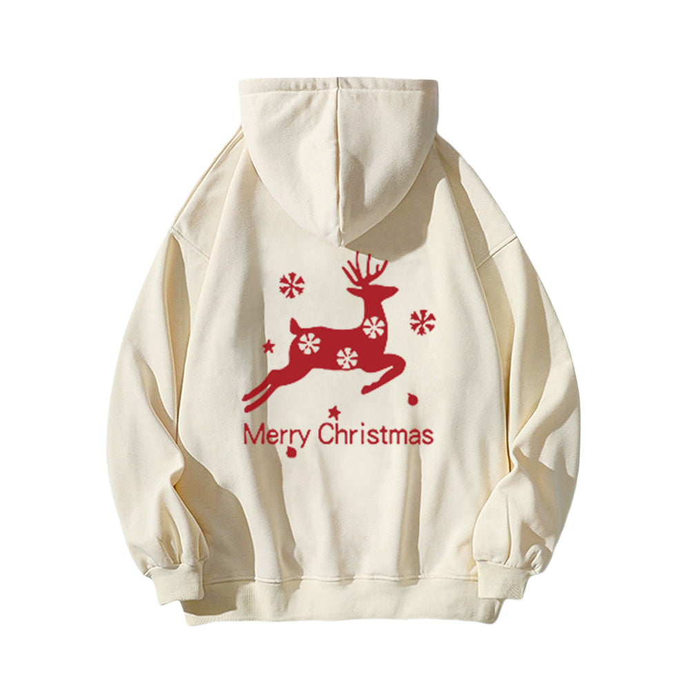 Casual Snowflake Elk Hoodie