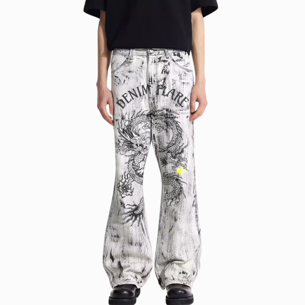 DF|Tie-Dye Gradient Dragon Jeans