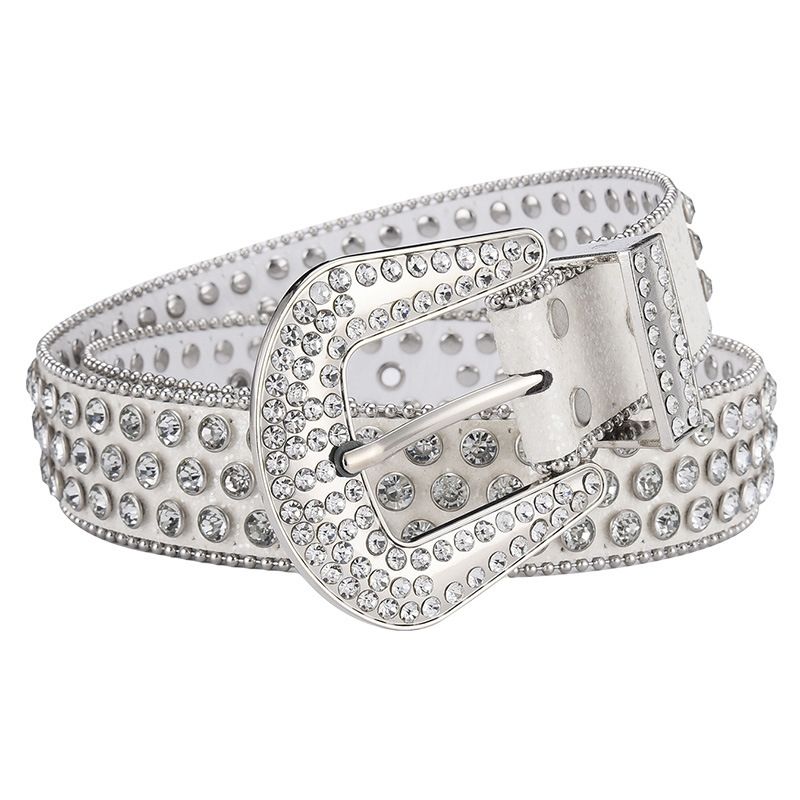 LoopStone Punk Burst Flash Rhinestone Versatile Rivet Belt