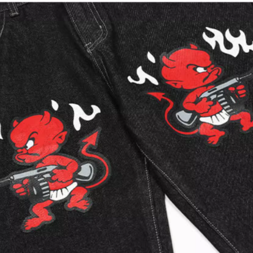 DF| Street Devil Holding Gun Jeans