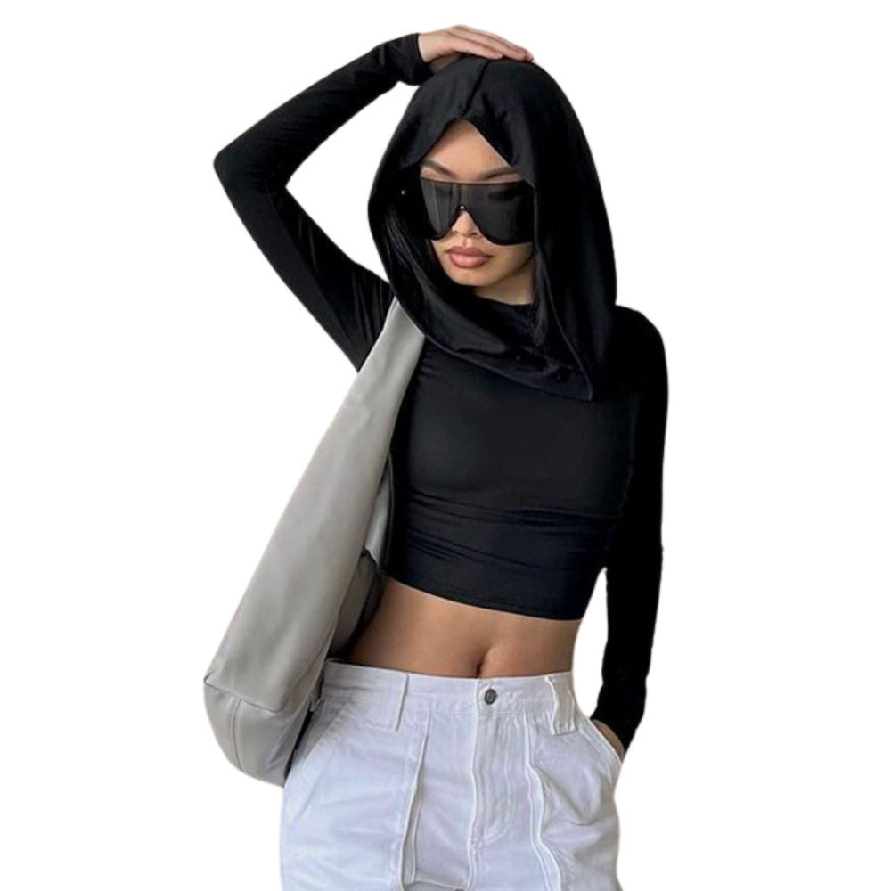 Women's Solid Color Hooded Long Sleeve