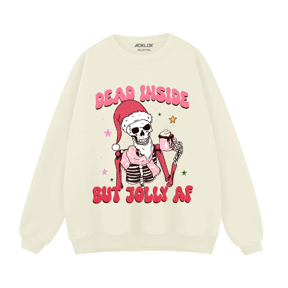 Retro Christmas Skull Cheers Sweatshirt