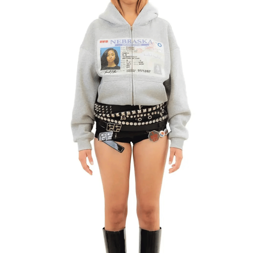 Evokyn Nebraska ID Graphic Zip Hoodie