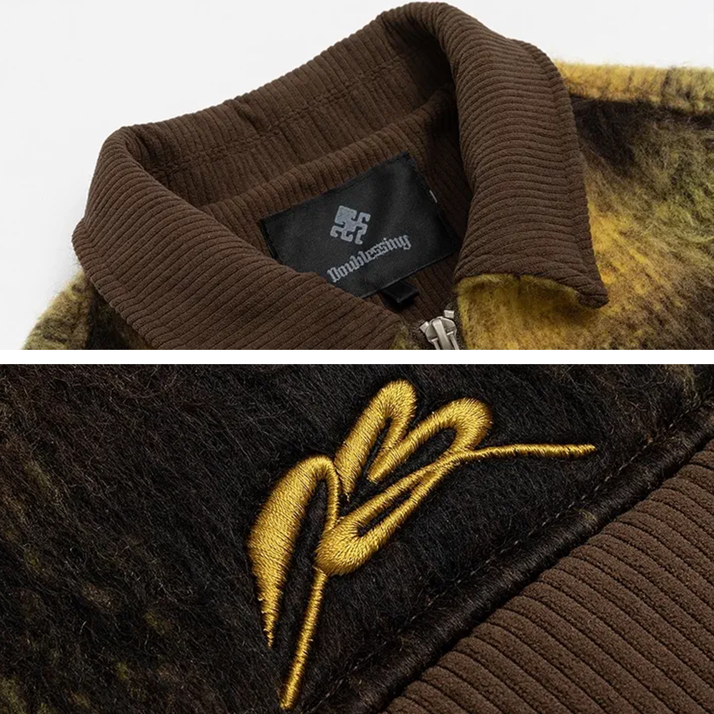 Contrast Color Wool Jacket