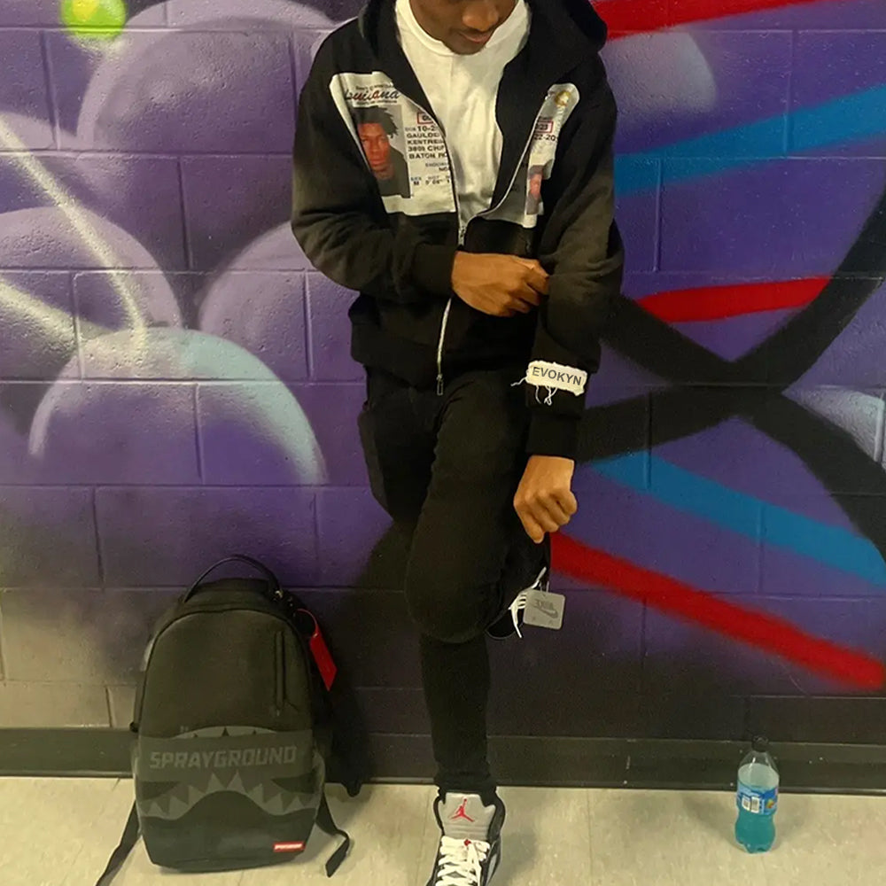 Evokyn Washed Vintage Louisiana ID Zip Hoodie