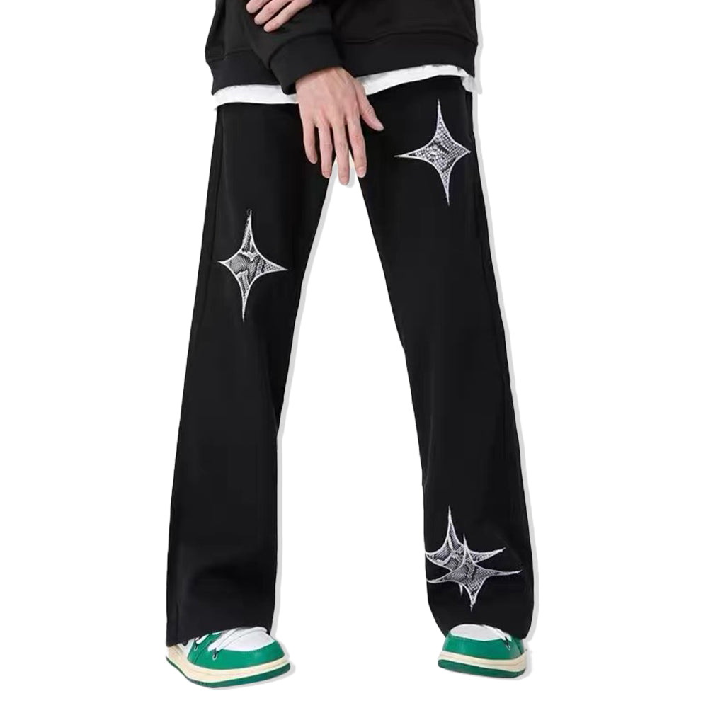 Past Future | Star Embroidered Solid Jeans