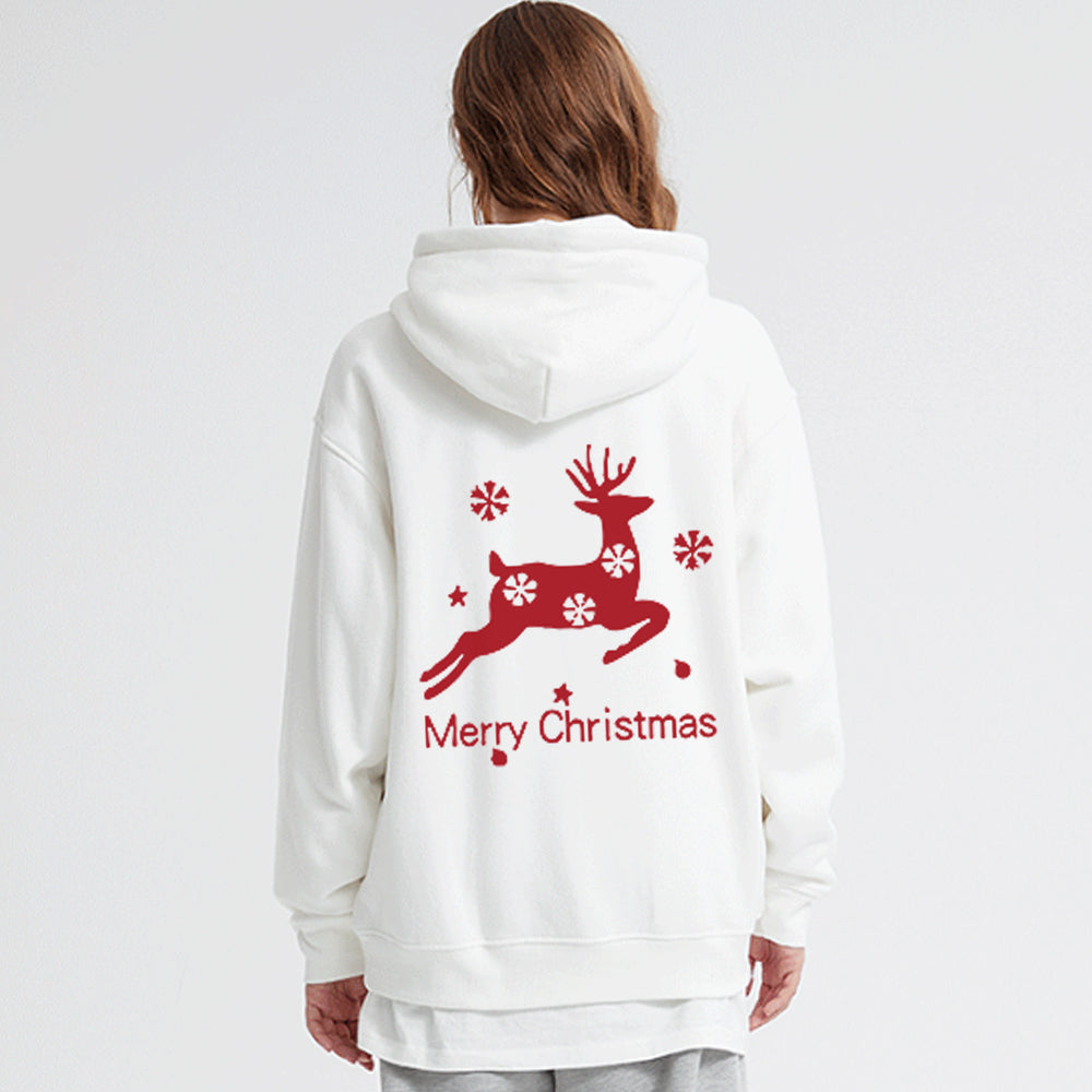 Casual Snowflake Elk Hoodie