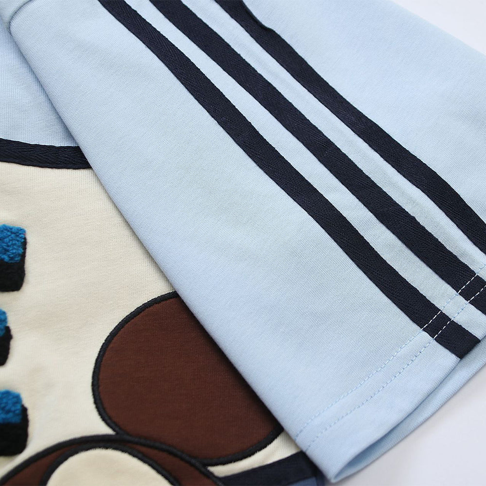 Evokyn Cartoon Patchwork Polo Shirt