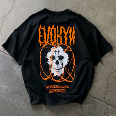 Evokyn Gothic Skull Graphic Tee Details