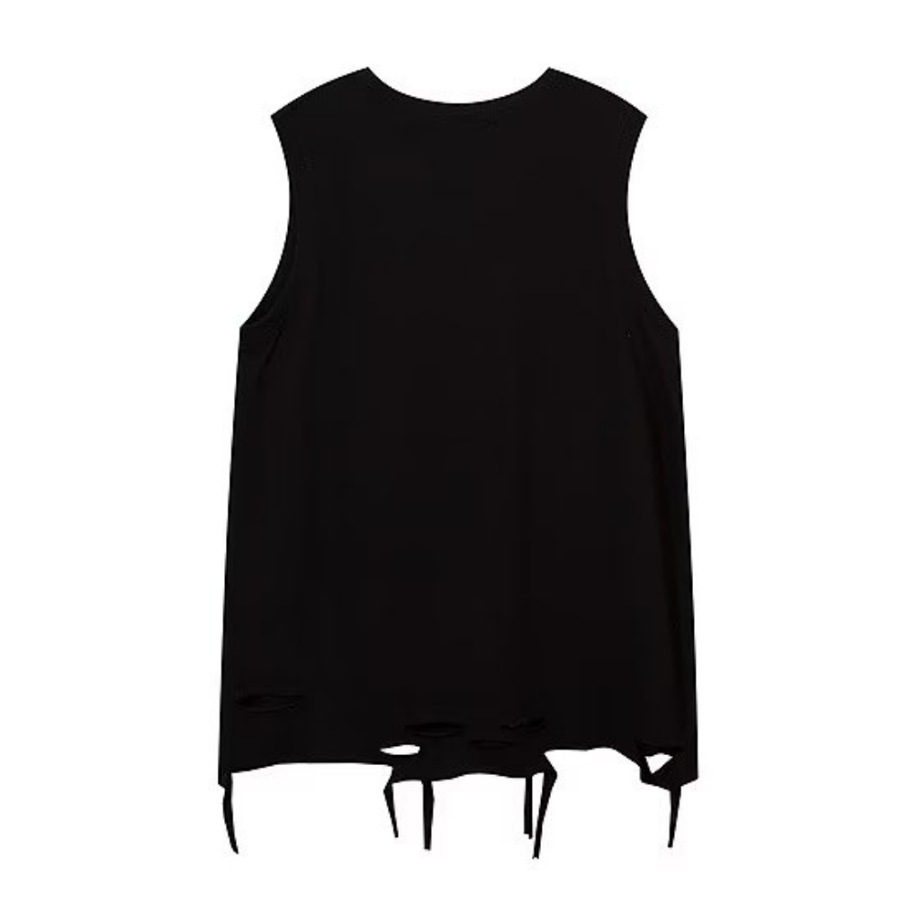 Urban Solid Ripped Tank Top