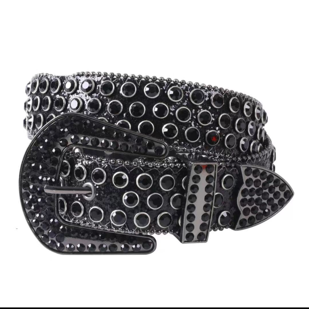 LoopStone Punk Burst Flash Rhinestone Versatile Rivet Belt