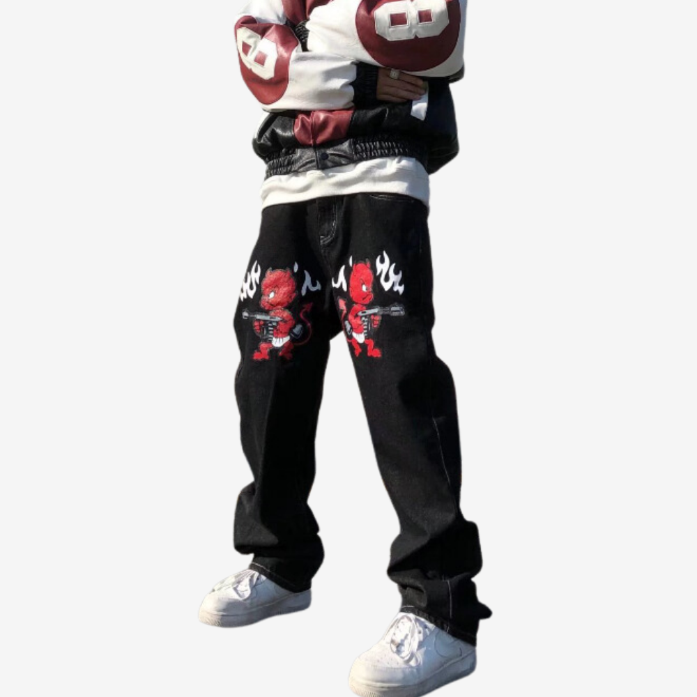 DF| Street Devil Holding Gun Jeans