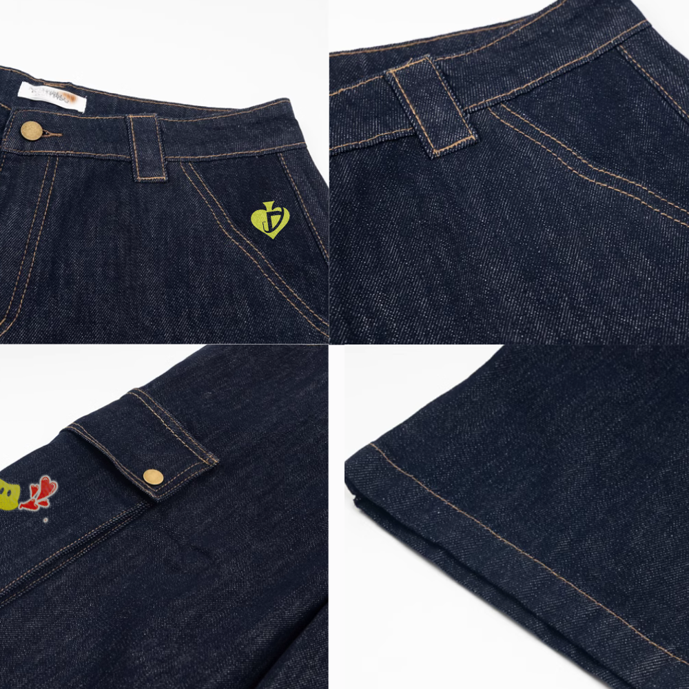 DF|Cartoon Mickey Logo Jeans