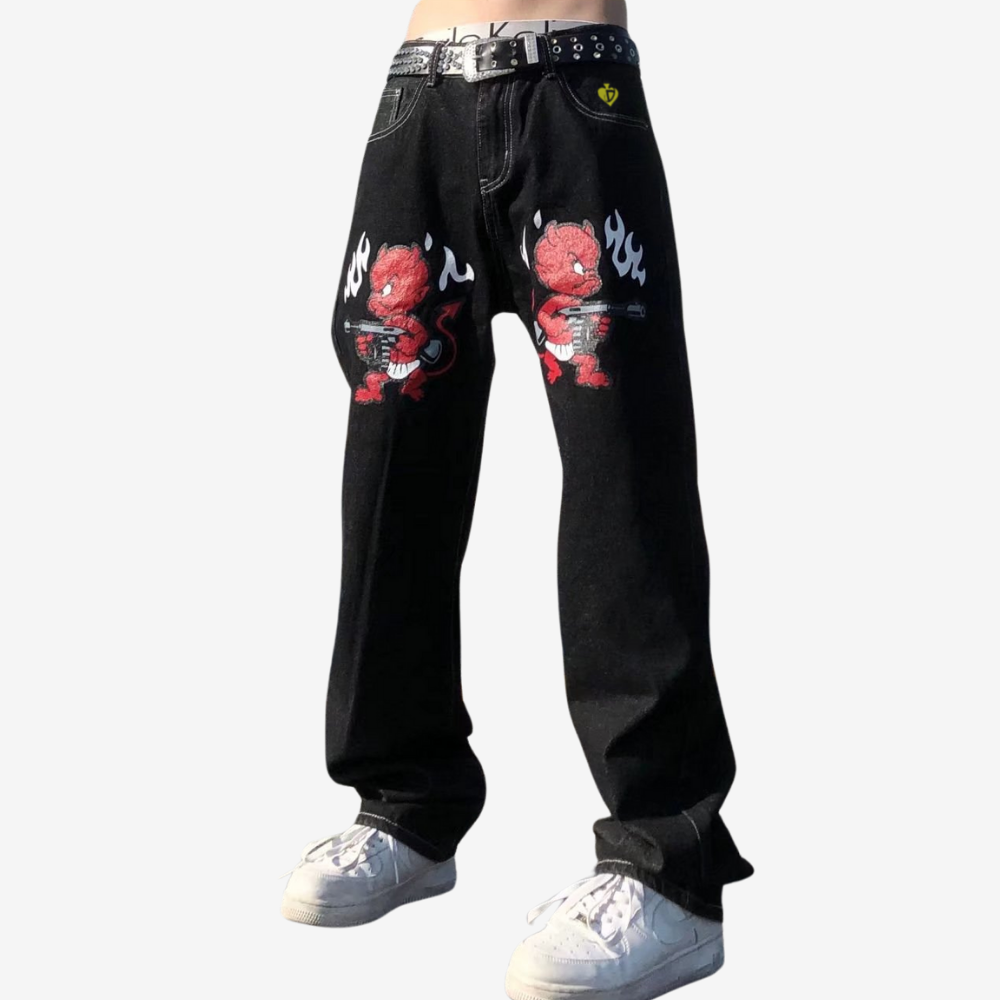 DF| Street Devil Holding Gun Jeans