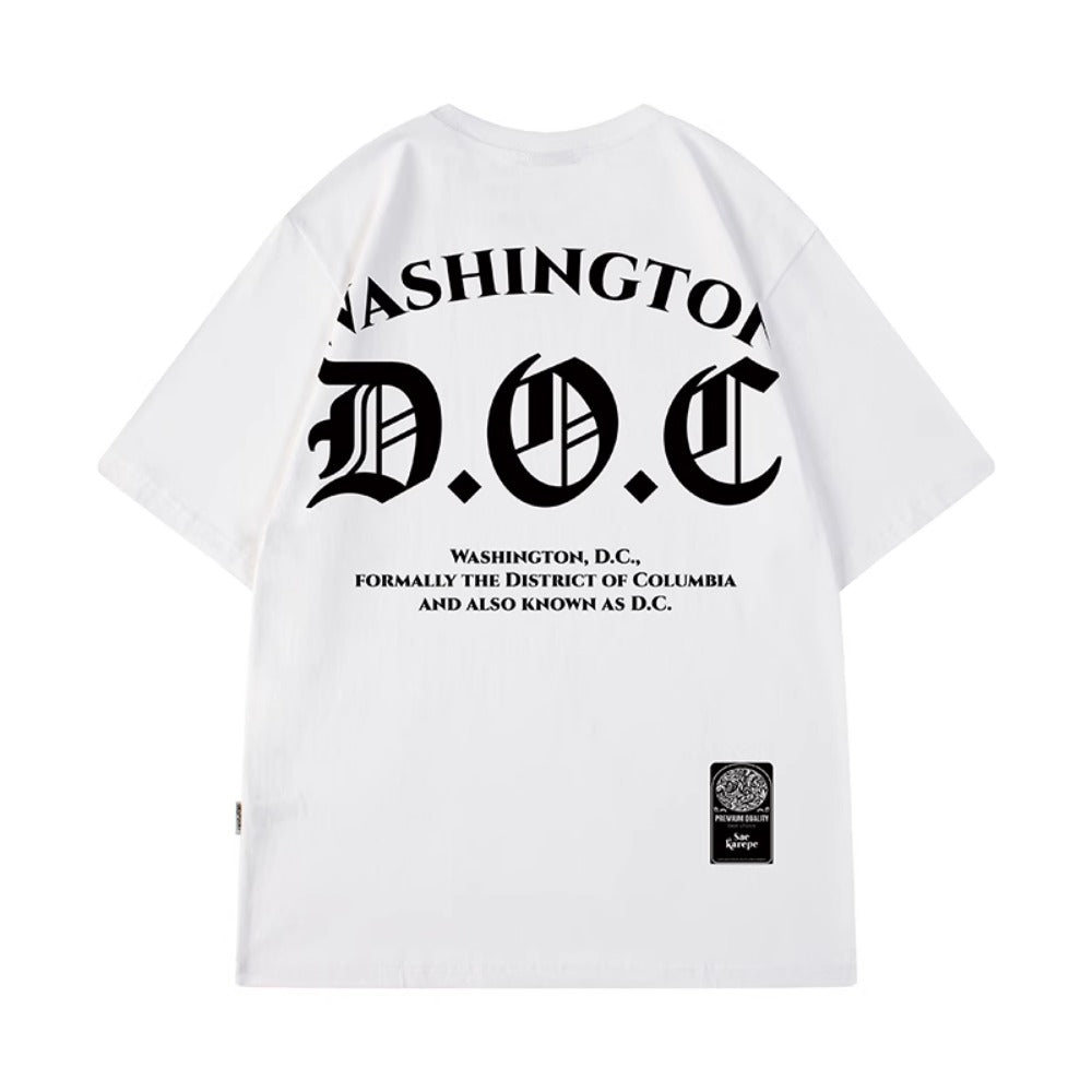 Street Philanthropist Trend Short Sleeve Letter T-Shirt Men