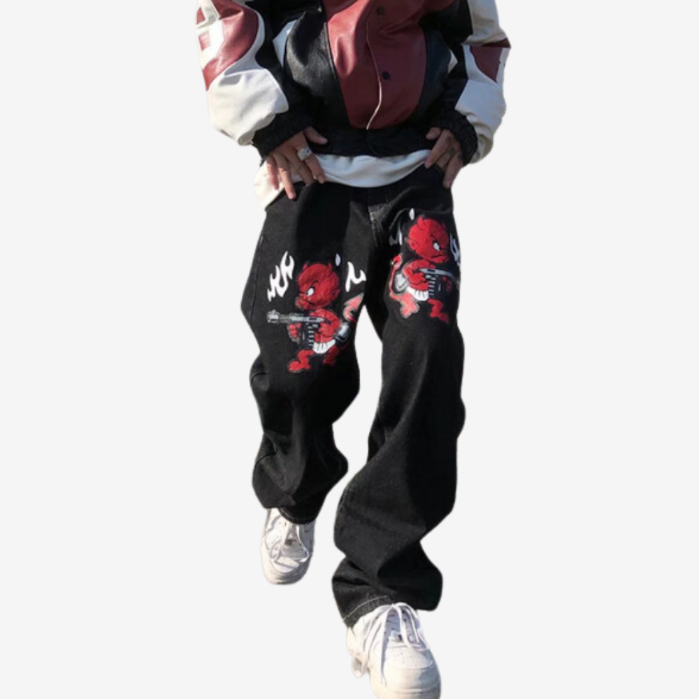 DF| Street Devil Holding Gun Jeans