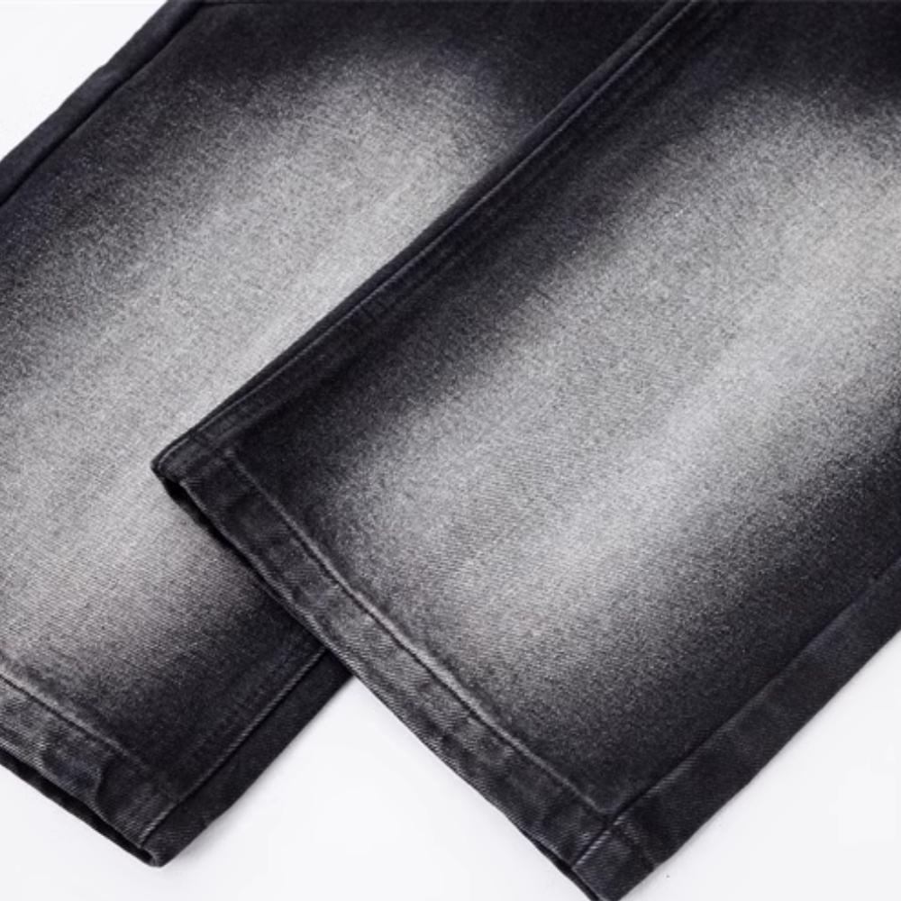 DF| Washed Rivet Letter Patch Jeans