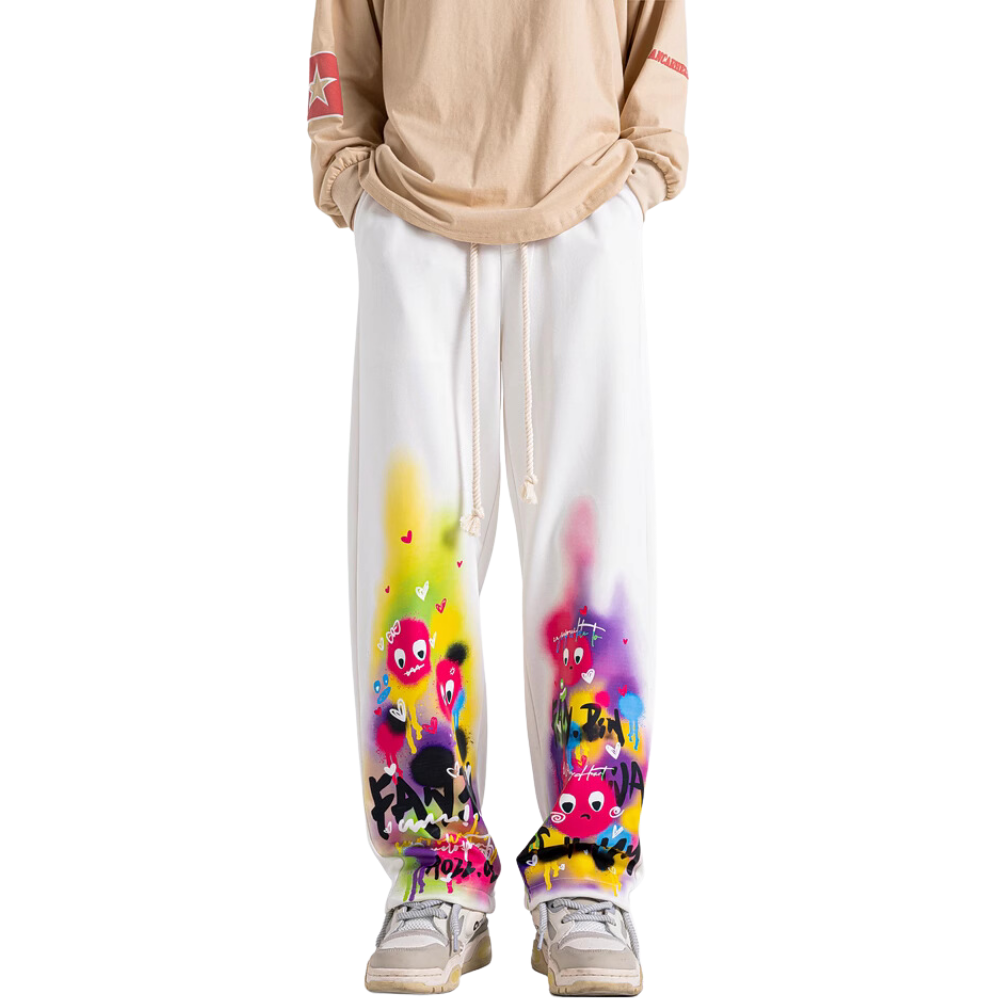Street Color Contrast Graffiti Sweatpants