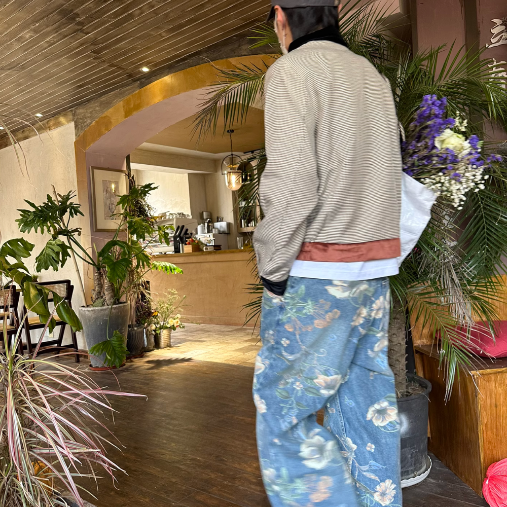 DF High Street Floral Print Wide Leg Jeans