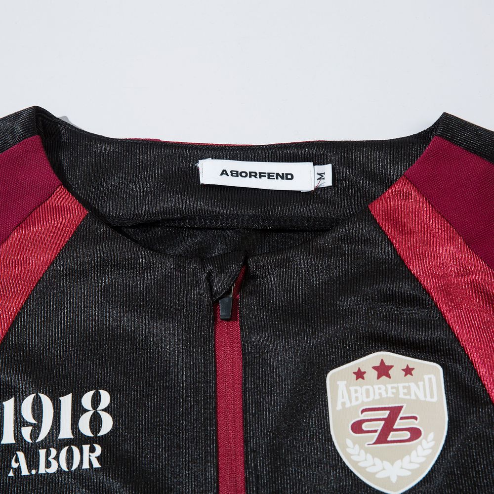 Vintage Racer Collarless Zipper Sweatshirt