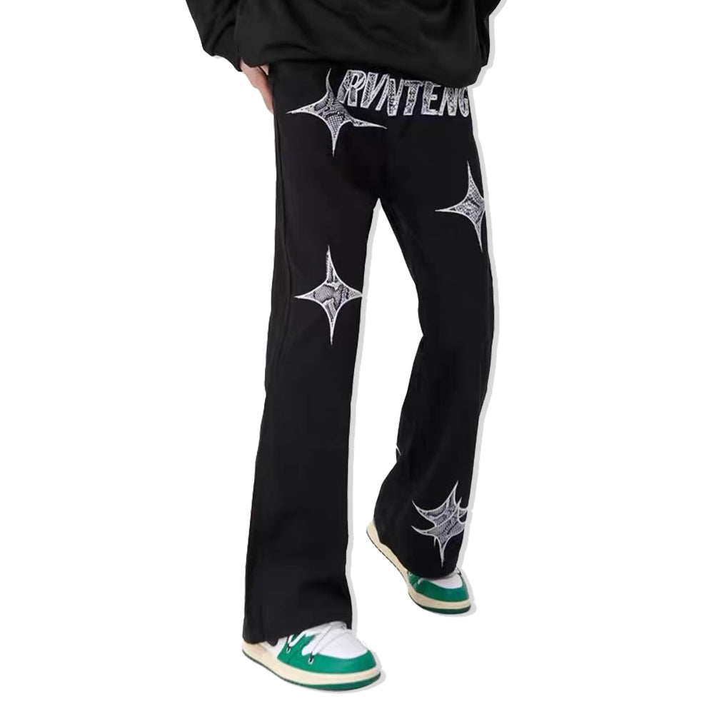 Past Future | Star Embroidered Solid Jeans