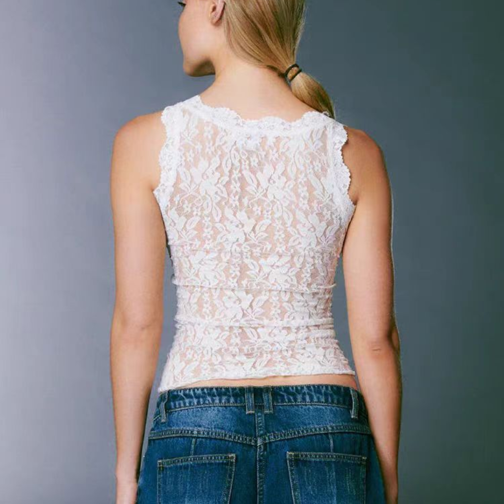 Women's Lace Panel Tank Top