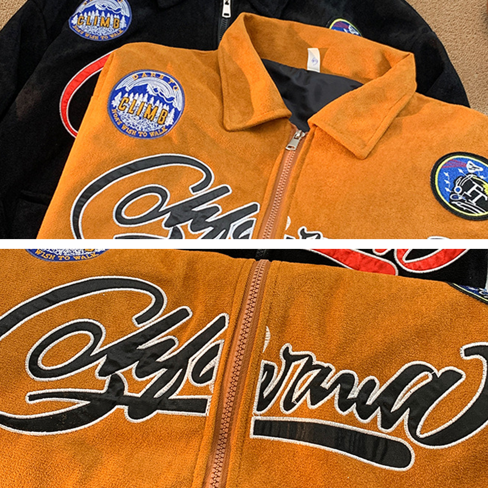 High Street Suede Letters Jacket