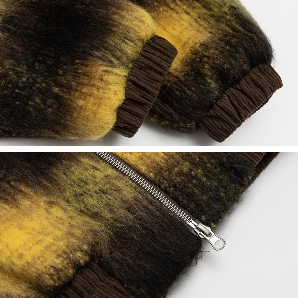 Contrast Color Wool Jacket