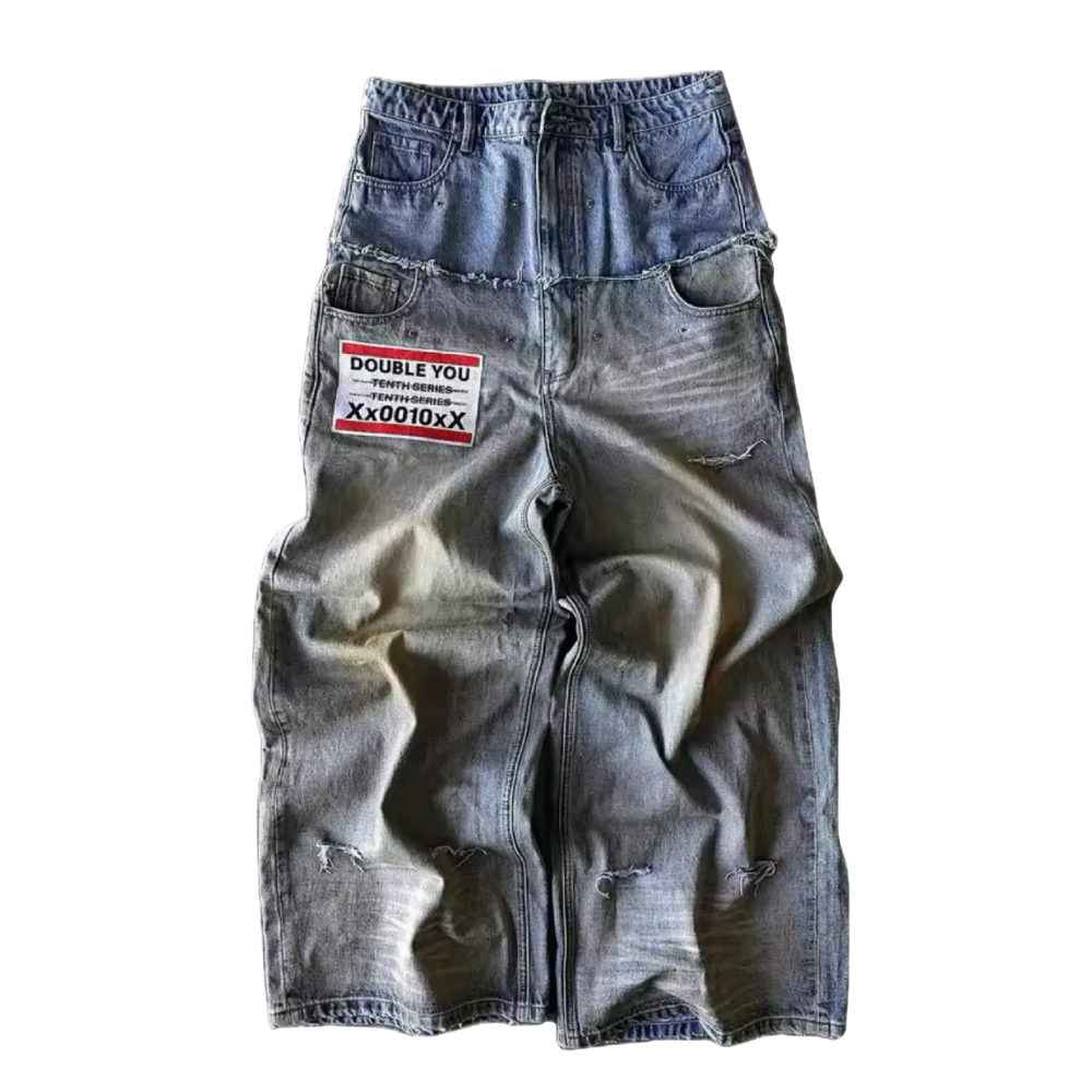 Unseen Echoes “Double You” Distressed Denim