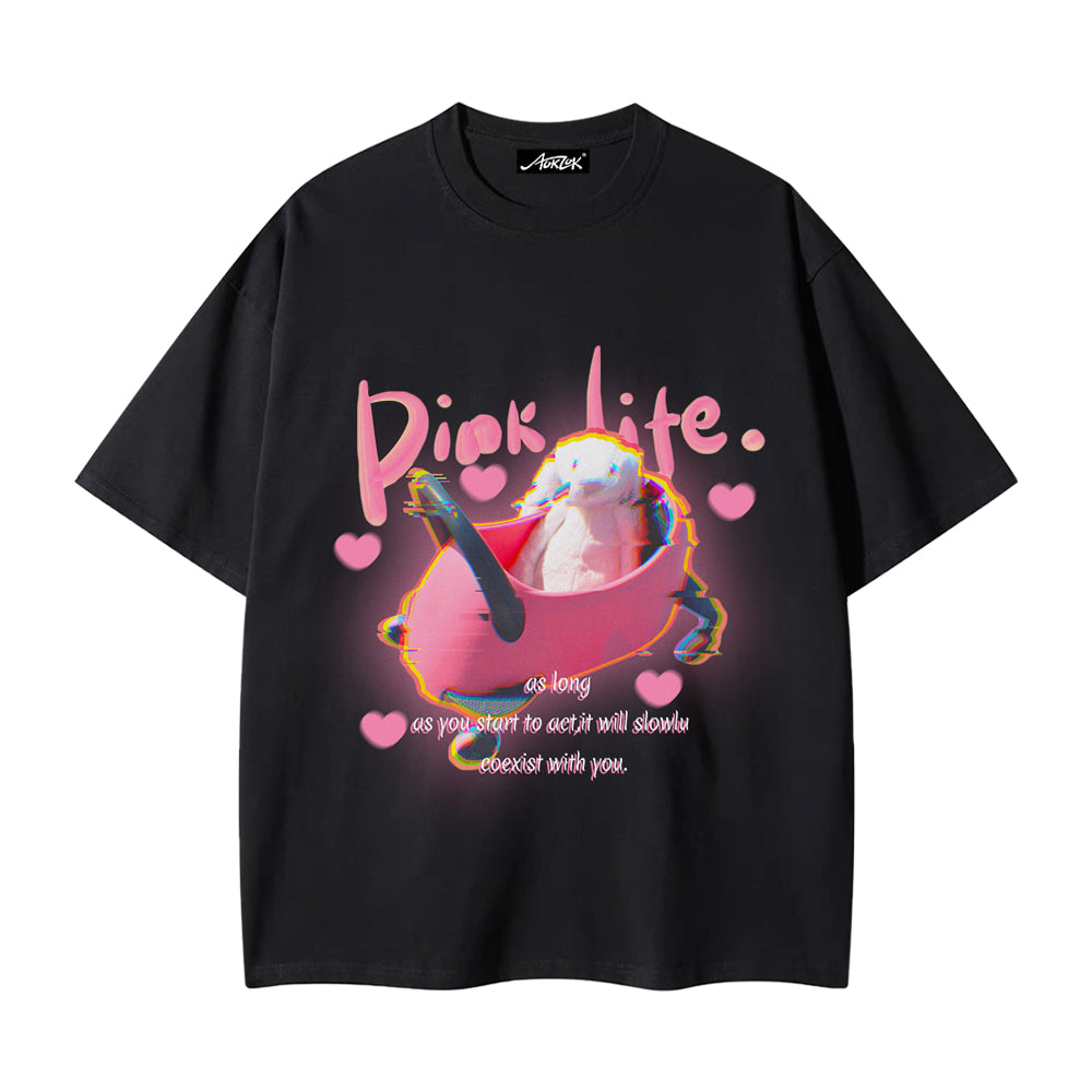 Pink Life Bunny T-shirt